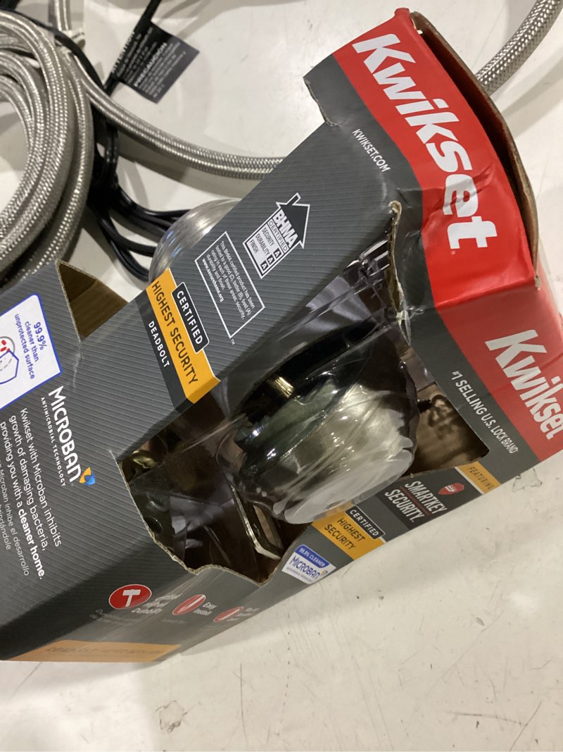 Condition photo showing Good Condition for kwikset smartkey satin nickel metal deadbolt