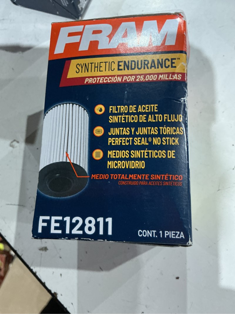 Condition photo showing Good Condition for fram  synthetic endurance"  protección por 25,000 mill'as  filtro de aceite sintético de alto flujo  juntas y juntas tóricas perfect seal® no stick