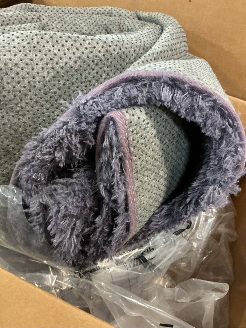 Condition photo showing Good Condition for oppodream 9p8” 10” greyish purple rugs for bedroom, ultra-soft fluffy area rugs for living room, 8”x10  shag carpet for nursery, kids, girl, boy, baby, plush, fuzzy, shaggy, cute home decor 9' x 12' (rectangular) greyish purple