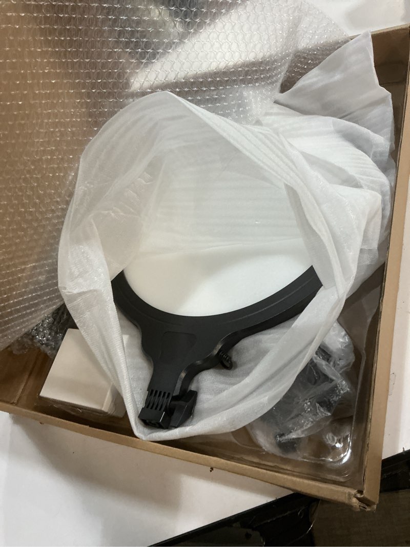 Condition photo showing Good Condition for 13.5 Inch Full Screen Ring Light with 55 Inch Adjustable Tripod Stand, LED Selfie Ring Light for Video Recording, Facial Makeup, Live Streaming, Compatible with Phones, Cameras Webcams 350