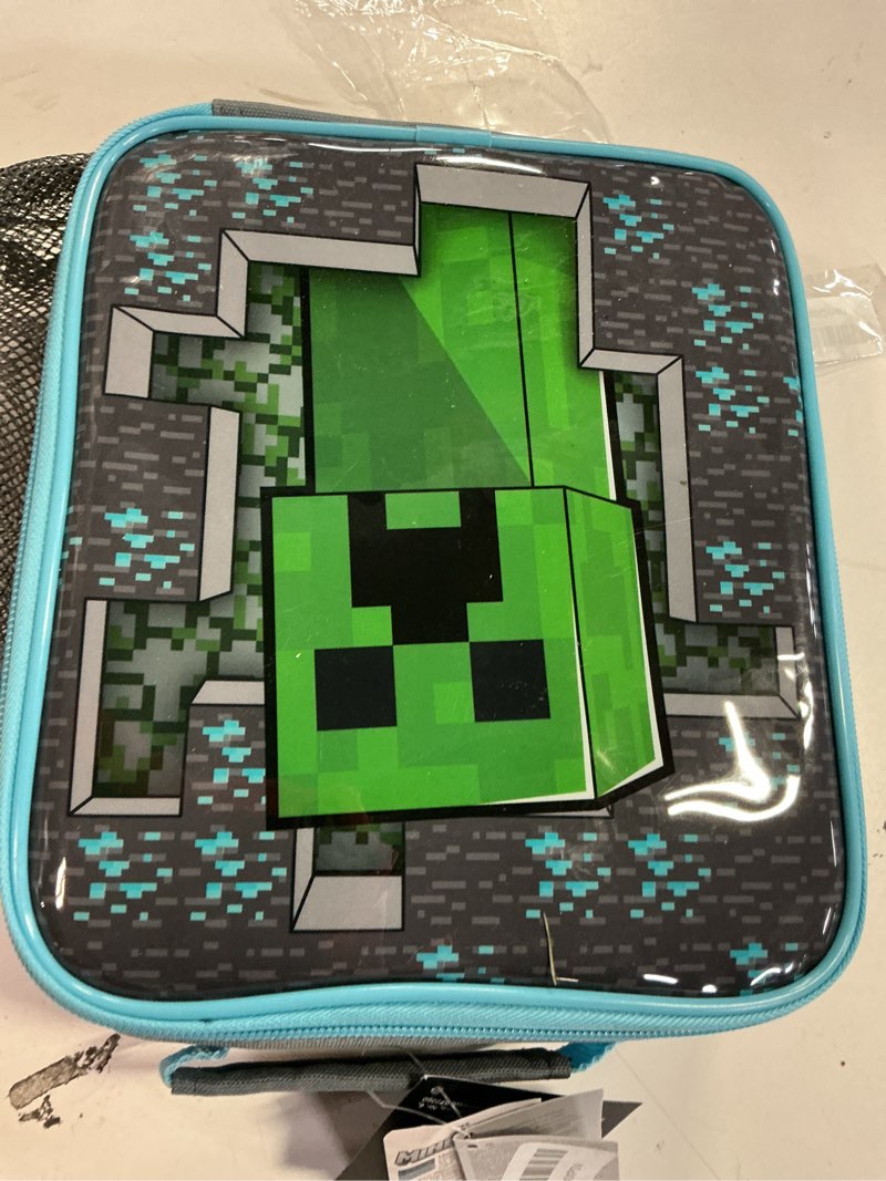 Condition photo showing Good Condition for get trend minecraft lunch bag, lunch box, water bottle for kids 3 piece set bento box, insulated snack container, creeper gifts for kids (multi minecraft) multi minecraft 9.8x8.7x3.2inch