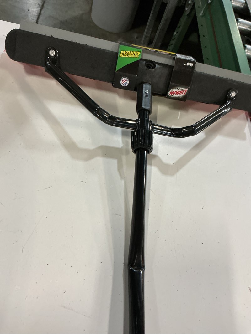 Condition photo showing As Is for libman 24-in poly fiber multi-surface push to center push broom
