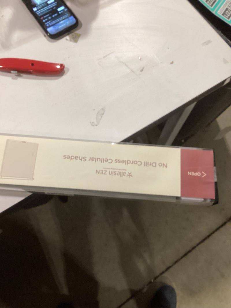 Condition photo showing Good Condition for Allesin Zen No Drill Blinds for Windows Blackout Cordless Cellular Shades Honeycomb Blinds Pull Down