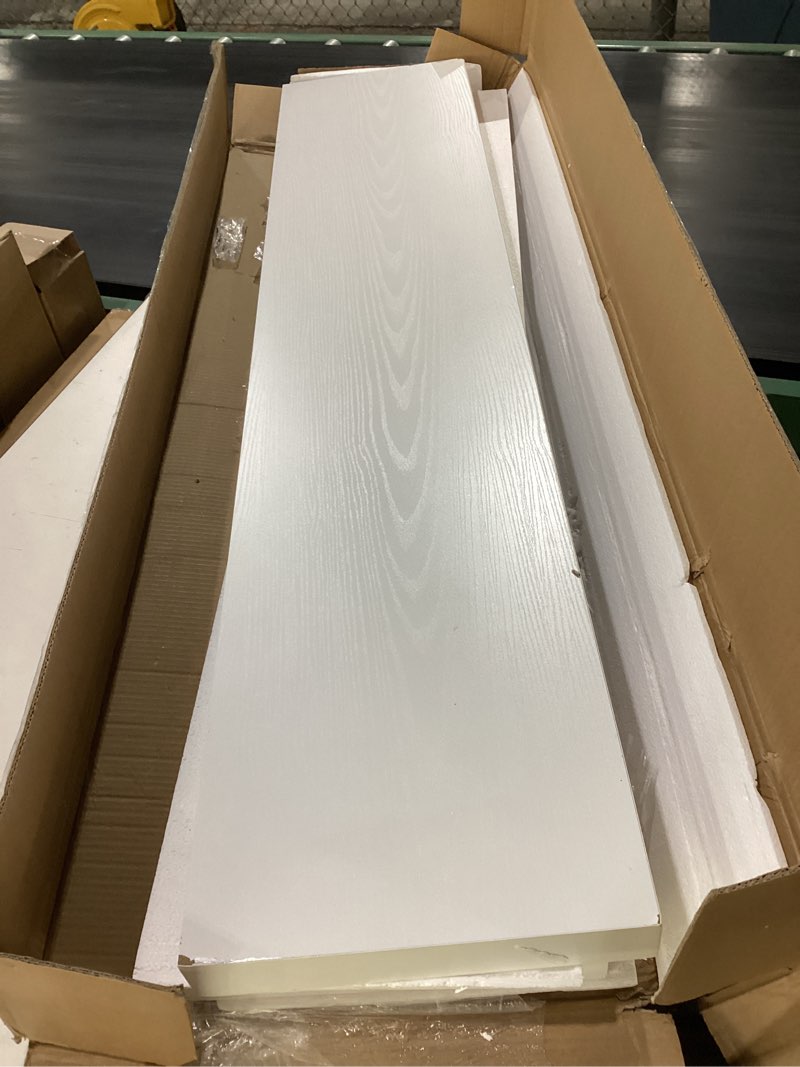 Condition photo showing Good Condition for sorbus floating shelves for wall - 48 inch long bathroom shelves, wall decor for bedroom, kitchen, living room & book storage - mounted floating shelf with invisible brackets (white, 2 pack) white 48 inch 2 pack