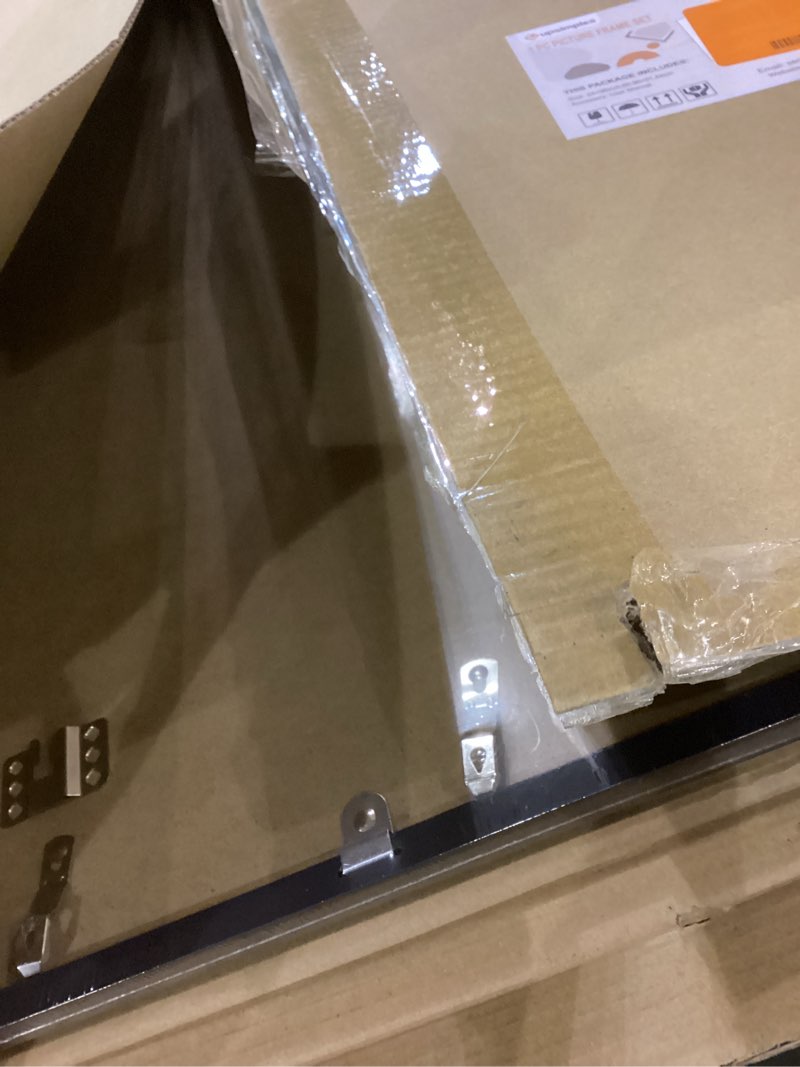 Condition photo showing Good Condition for Board2by Cork Board Bulletin Board 24 x 36, Wood Framed Corkboards for Wall Decor, Hanging Office Message Board, Large Wall Mounted Notice Pin Board with 15 Push Pins for School, Home & Office 1 Pack 24" x 36"