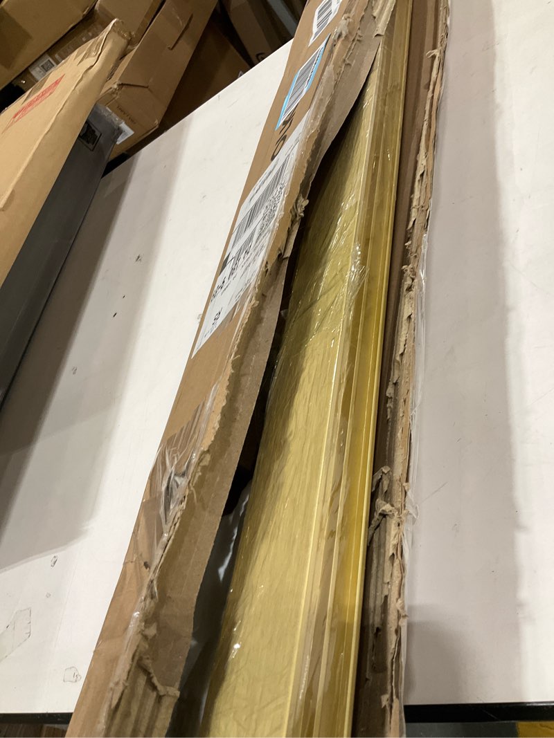 Condition photo showing Good Condition for Floating Frame for 24x36 Canvas Paintings, DIY Metal Canvas Frame with 1.5" Deep for Oil Paintings Portrait Landscape Living Room Bedroom Home Office Wall Art Decor (Gold) 24x36" Gold