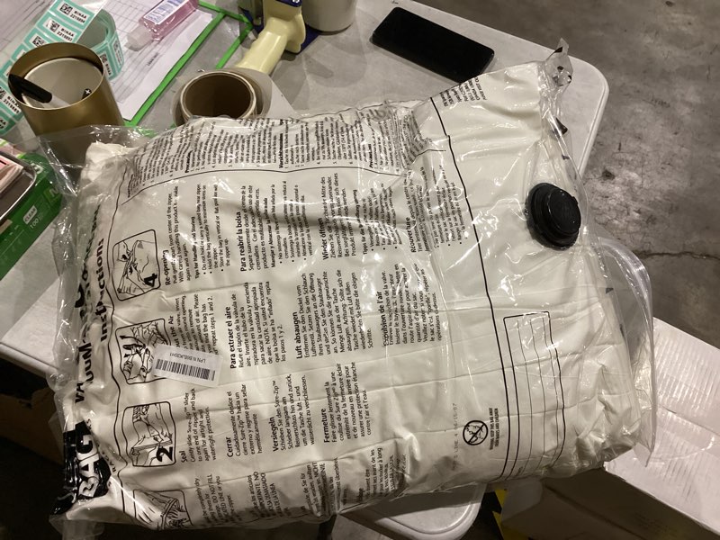 Condition photo showing New/Like New for CozyLux King Size Comforter Set Ivory, 7 Pieces Pintuck Bed in A Bag Ivory Comforter King Size, Pinch Pleat Bedding Set with All Season Comforter, Sheets, Pillowcases & Shams Ivory King