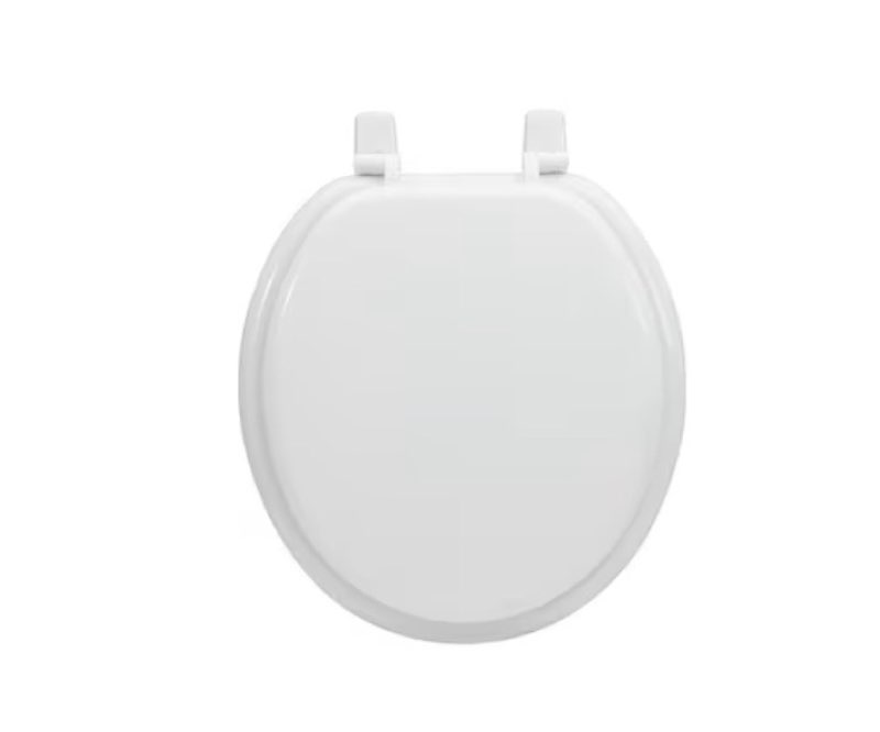 project source wood white round toilet seat