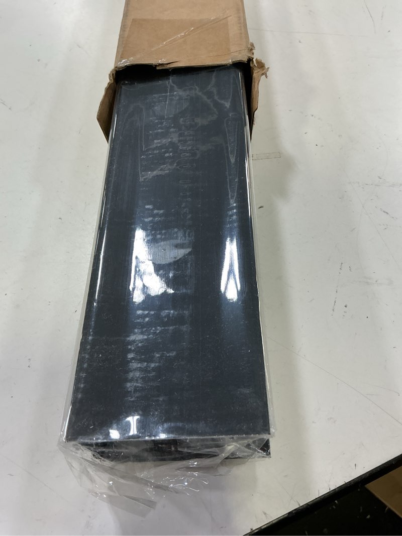 Condition photo showing New/Like New for 1-3/4" x 48" u-shaped door sweep with kick plate, aluminum screw-on draft stopper, weather stripping seal for interior exterior doors, blocks dust drafts(black) black 48in