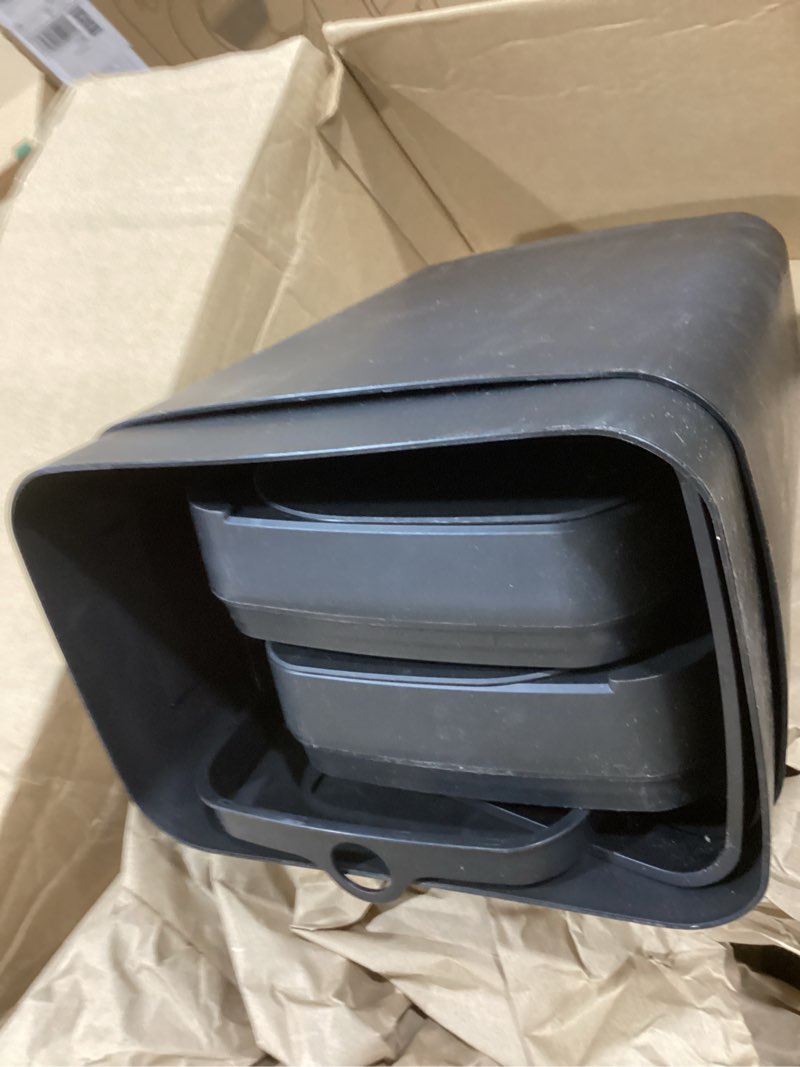 Condition photo showing Good Condition for vanpopubs 2 pack 2.7 gal bathroom trash can with lid, automatic trash can small smart garbage can touchless, slim motion sensor waterproof plastic trash bins for bedroom office kitchen toilet black black 2.7 gal