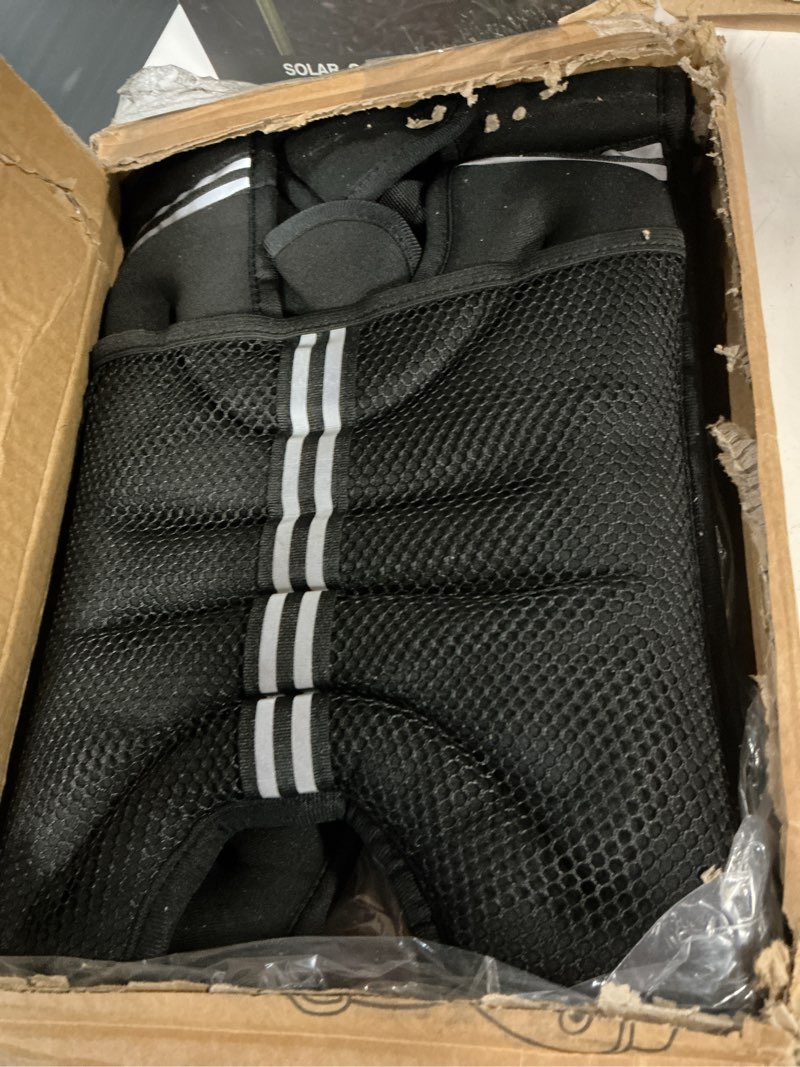 Condition photo showing Good Condition for weighted vest men or women - 5/10/15/20/25/30lbs weights with reflective stripe, weighted vest for workout equipment for strength training running - walking weight loss 15 lbs black