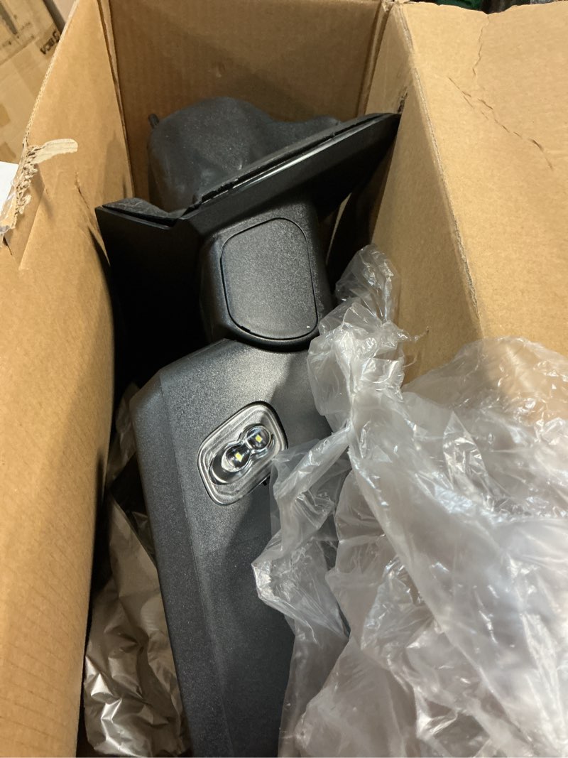 Condition photo showing Good Condition for left driver side mirror fits 2015-2020 ford f150 mirrors with power,heated,puddle lights,blind spot detection,turn signal,memory,power folding,without camera replace fo1320528?18 pins) chrome chrome l-18pins