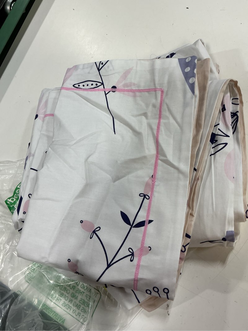 Condition photo showing Good Condition for otob twin duvet cover set cartoon pink floral duvet cover 100% washed cotton aesthetic bedding sets soft colorful comforter cover reversible bedding for women kids girls teen 281 pink floral twin (1 duvet cover + 2 pillowcases)