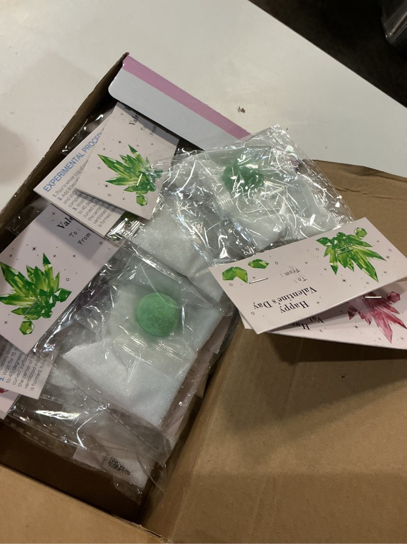 Condition photo showing Good Condition for 24 Pack Valentines Day Gifts for Kids Science Kit Planting Crystal Classroom Exchange School Activities Party Favors for Boys and Girls with Card