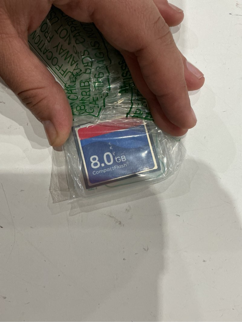 Condition photo showing Good Condition for new 8gb cf memory card type i 8.0 gb for dslr digital camera cf card designed for photographers 42.8 mmx 36.4 mm x 3.3 mm
