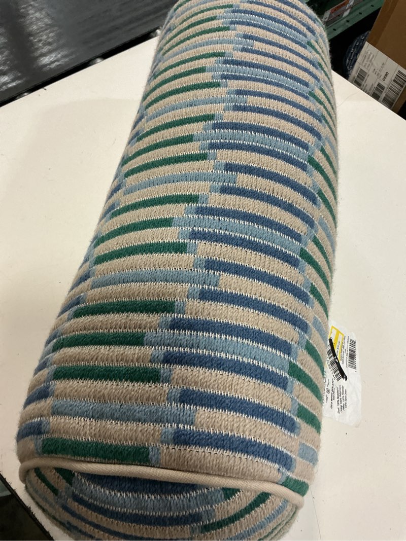 Condition photo showing As Is for 8"x20" wavy stripe woven bolster pillow multi-cool - threshold™