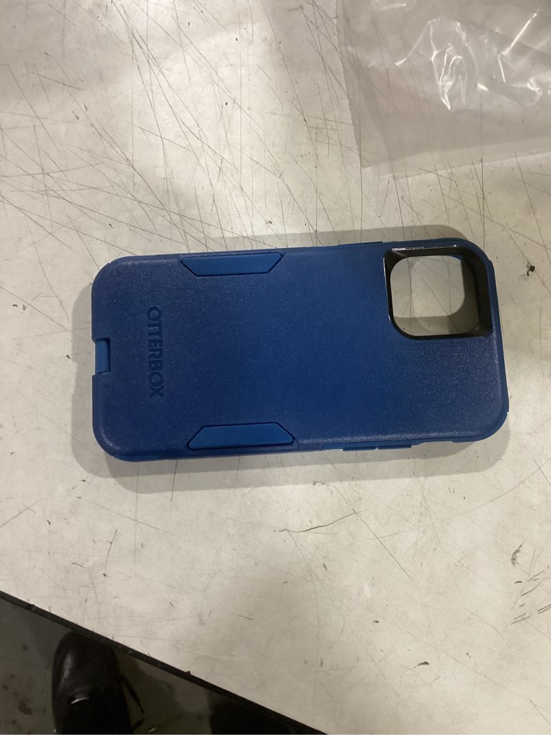 Condition photo showing Good Condition for otterbox iphone 12 & iphone 12 pro commuter series case - bespoke way (blazer blue/stormy seas blue), slim & tough, pocket-friendly, with port protection