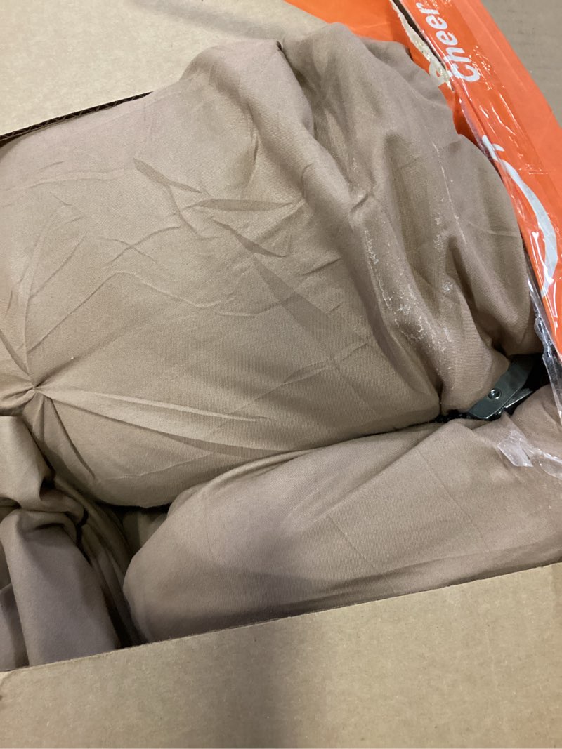 Condition photo showing As Is for bedsure king size comforter set brown - bed in a bag bedding set 7 pieces, gentlesoft™ pintuck bed set gift for family, pinch pleat brown comforter with sheets, pillowcases & shams king 15 - brown