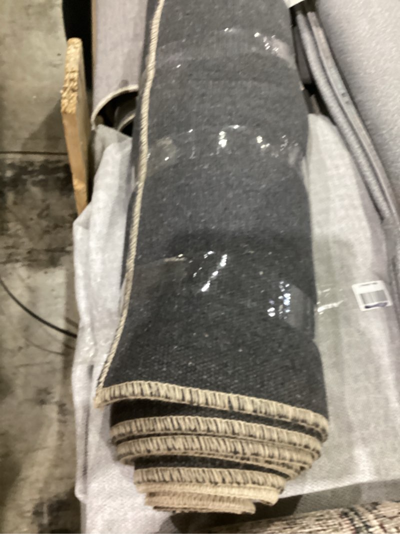 Condition photo showing As Is for loloi rifle paper co. maison collection mao-02 bough natural 8'-4" x 11'-6", .19" pile height, area rug bough natural 8'4" x 11'6" (rectangular)
