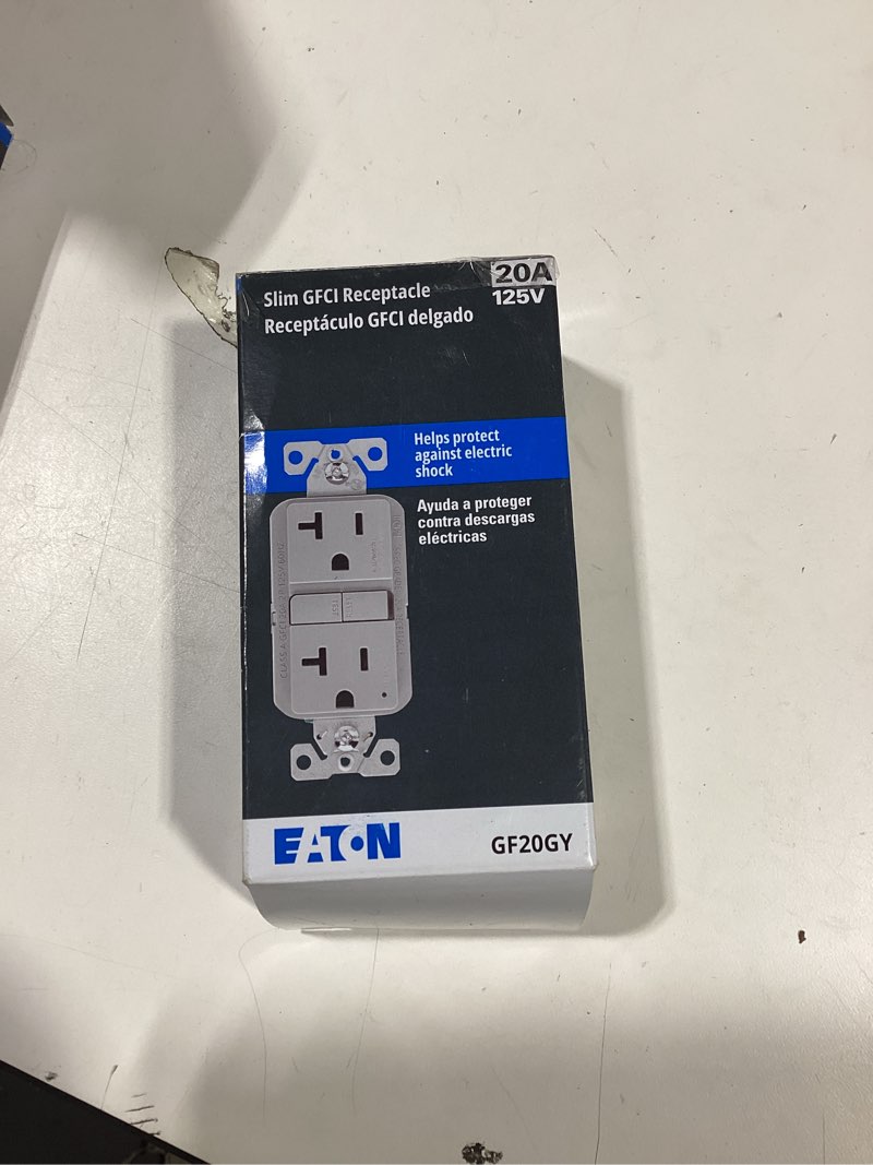 Condition photo showing Good Condition for eaton 20 -amp 125-volt tamper resistant weather resistant gfci residential decorator outlet