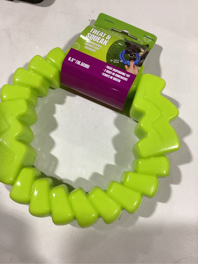 Condition photo showing Good Condition for Gnawsome Treat & Squeak- Chartreuse