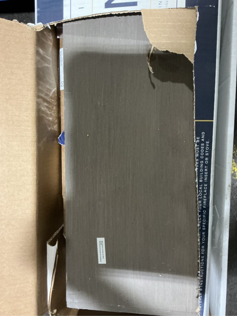 Condition photo showing As Is for Master & Co. Classic Floating Fireplace Mantel, Long Floating Shelves for Wall Décor, 60 inches, Gray Woodgrain