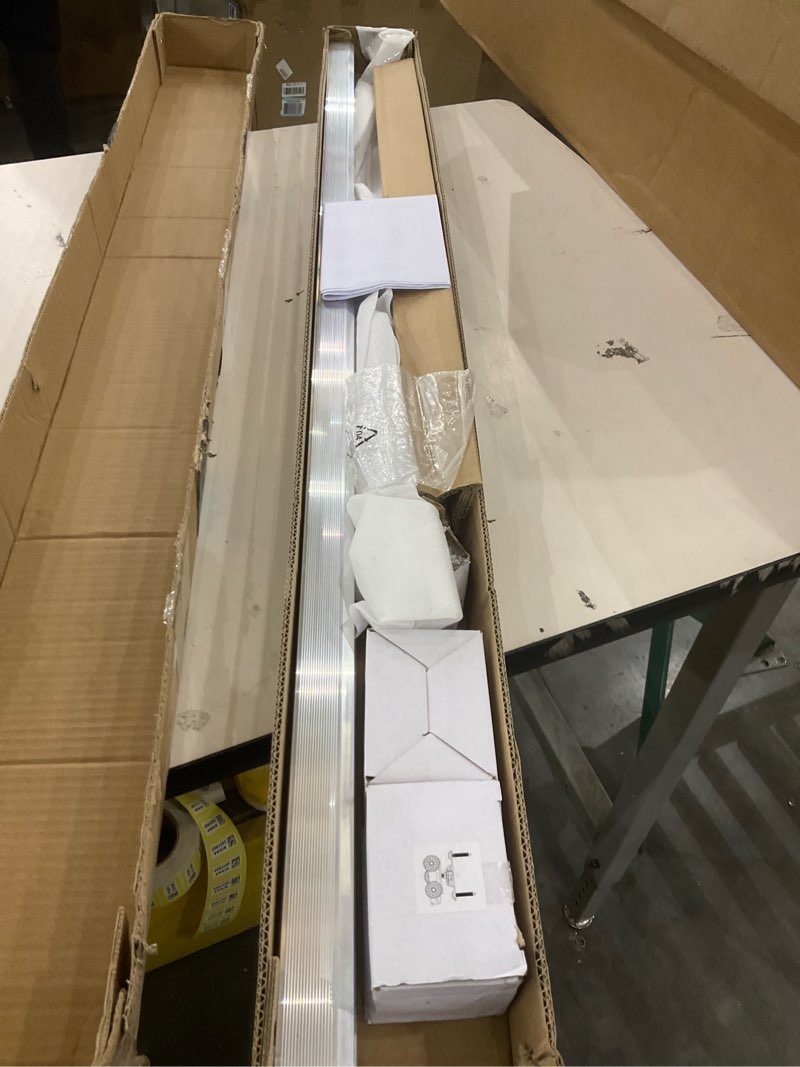 Condition photo showing New/Like New for BARNSMITH 5FT Pocket Door Kit, Pocket Door Hardware 56.75", Durable Pocket Door Track with White Rollers, Easy to Install Pocket Door Hardware Kit, for 24"-30" Wide Doors 5 Feet