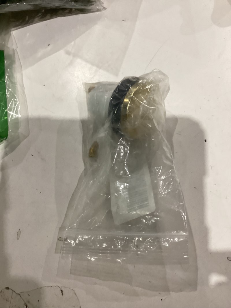 Condition photo showing As Is for Toe Touch (Tip Toe, Foot Actuated) Bath Tub/Bathtub Drain Stopper Includes 3/8" and 5/16" Fittings Polished Brass No Hair Catcher