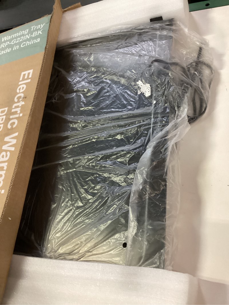 Condition photo showing Good Condition for OLIXIS Electric Warming Tray 25" x 15", Full Glass-Top Food Warmer with Adjustable Temperature Control, Food Warming Mat for Buffet, Sabbath, Holiday Parties and Daily Dining, Black Black 25" x 15"