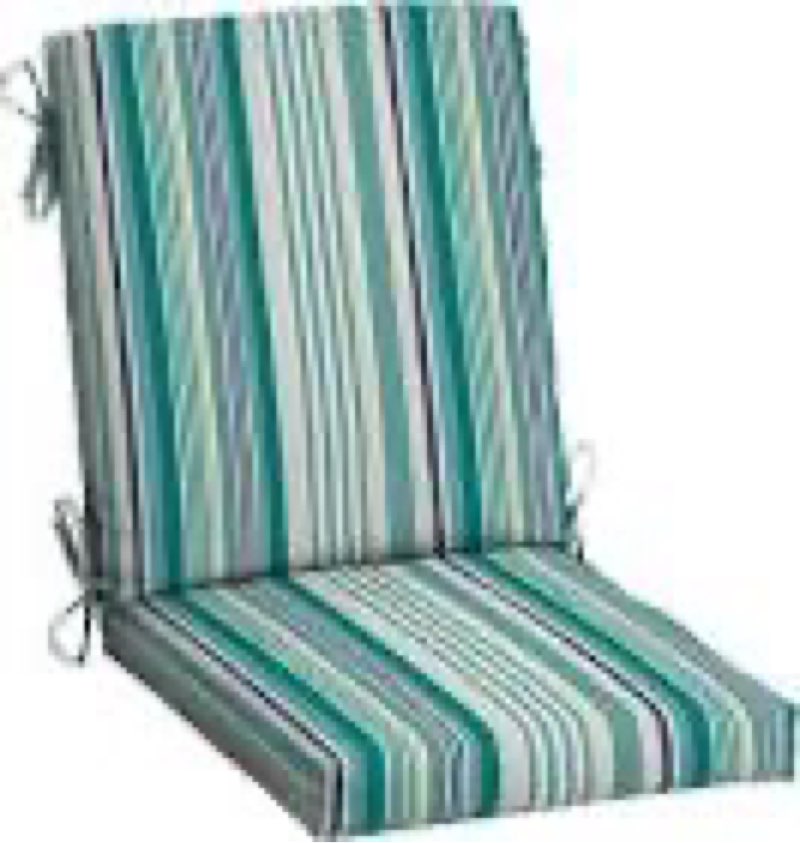 Arden Outdoor Patio Dining Chair Cushion, 20x44, Rain-Proof Seat Pad, Fade-Resistant Outdoor Cushion