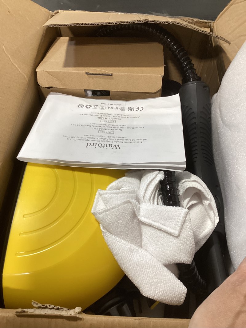 Condition photo showing Good Condition for 1500w multipurpose steam cleaner, 248°f in 5 min, 1l tank, 21 accessories, chemical-free, portable, safety lock – for floors, grout, upholstery & home use large