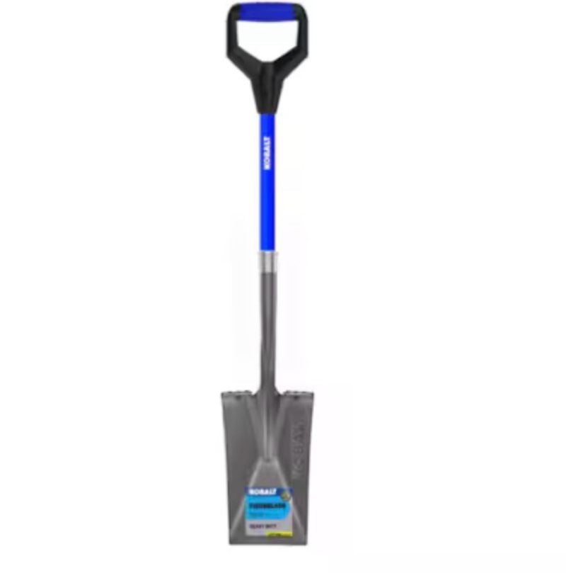 kobalt 20.5-in fiberglass d-handle garden spade
