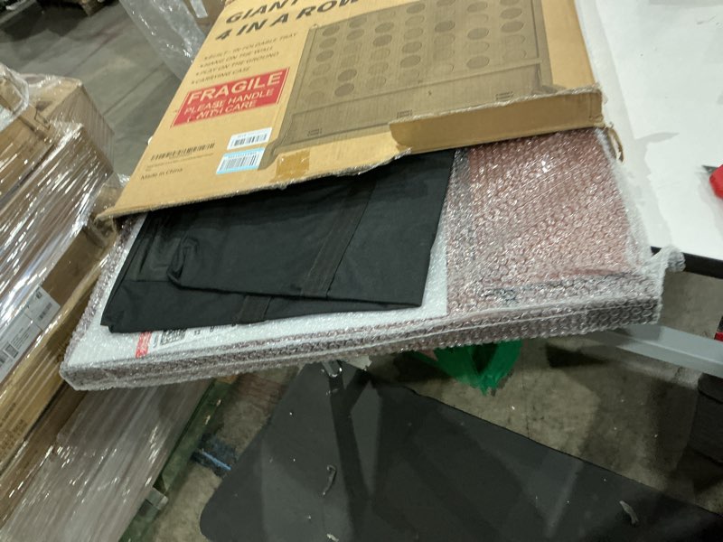 Condition photo showing Good Condition for sport beats giant wooden 4 in a row game with folding catch tray, wall-mountable or ground play, indoor outdoor & backyard game, includes carry case and detachable legs walnut