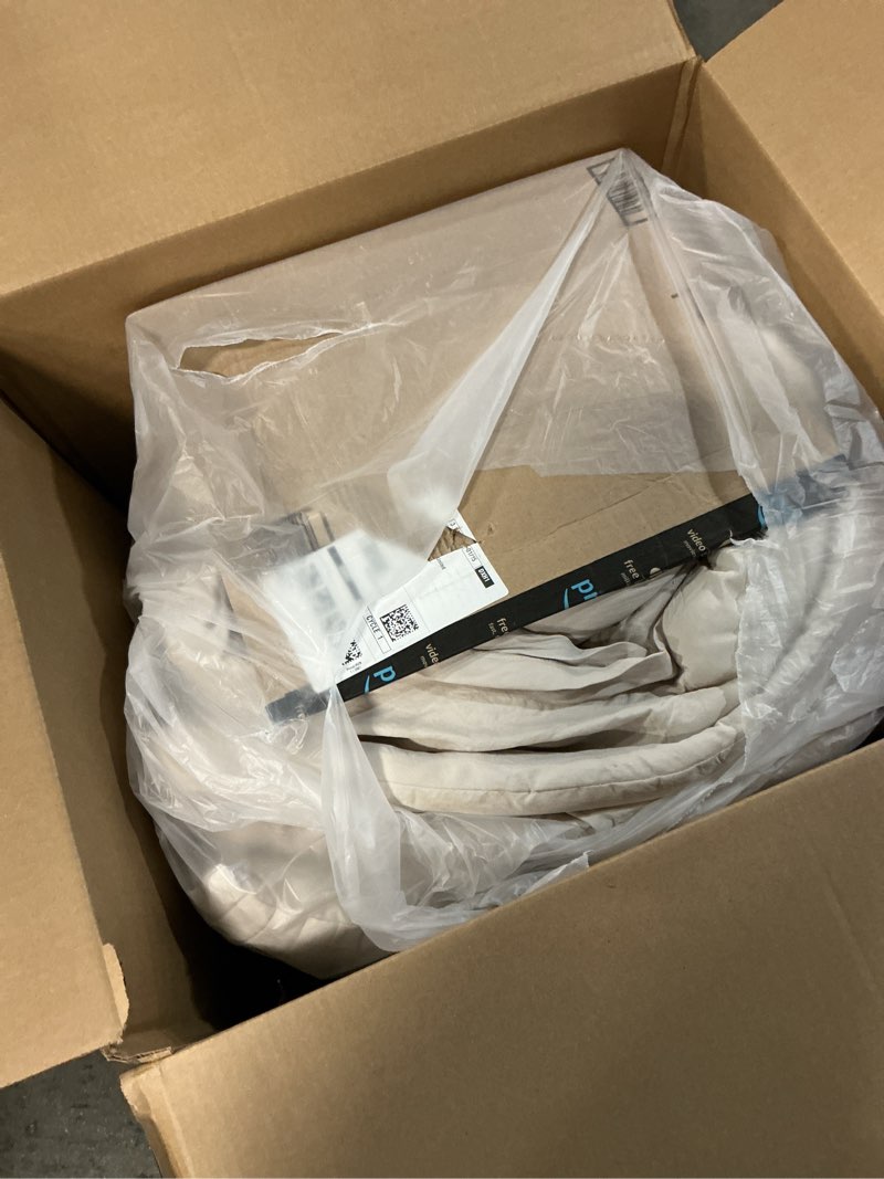 Condition photo showing As Is for Bedsure Beige King Size Comforter Set - 4 Pieces Pinch Pleat Bed Set, Down Alternative Bedding Sets for All Season, 1 Comforter, 2 Pillowcases, 1 Decorative Pillow King 01 - Beige