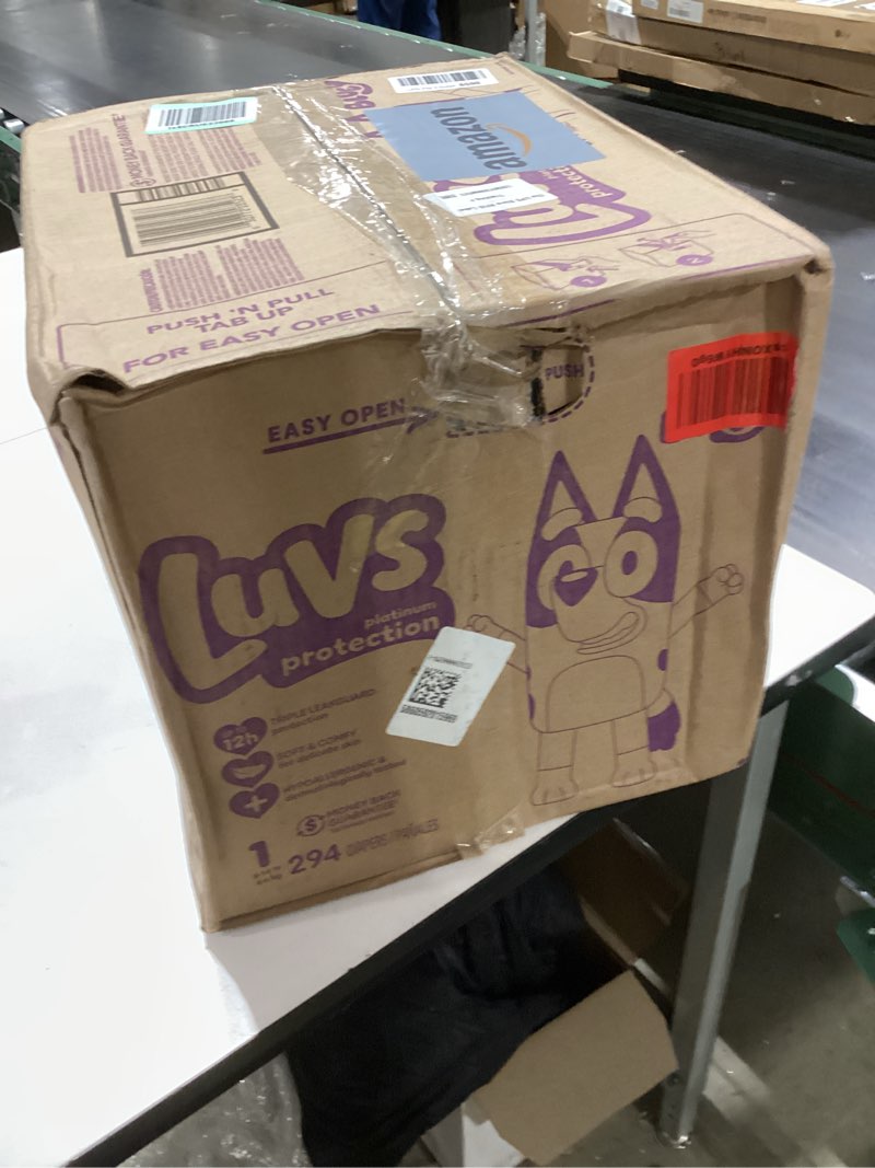 Condition photo showing New/Like New for Luvs Size 2 Baby Diapers, Platinum Protection Bluey Diapers for Day & Night, Size 2, 264 Count (Packaging May Vary) Size 2 264