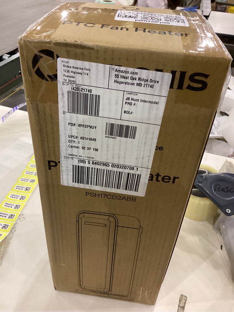 Condition photo showing New/Like New for Pelonis 1500w Electric Space Heater for Indoor Use with Thermostat, Oscillation and Remote – Portable Ceramic Heater for Bedroom, Home and for Office Under Desk 16in Elite Black