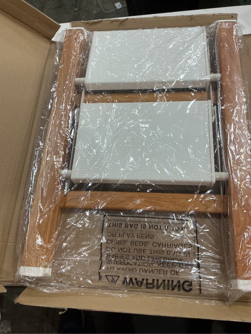 Condition photo showing New/Like New for mayi plus 2-step aluminum ladder,lightweight folding step stool with extra-wide anti-slip steps,330 lbs capacity,compact space-saving design for home,kitchen and office?white&woodgrain? white&woodgrain 2 step