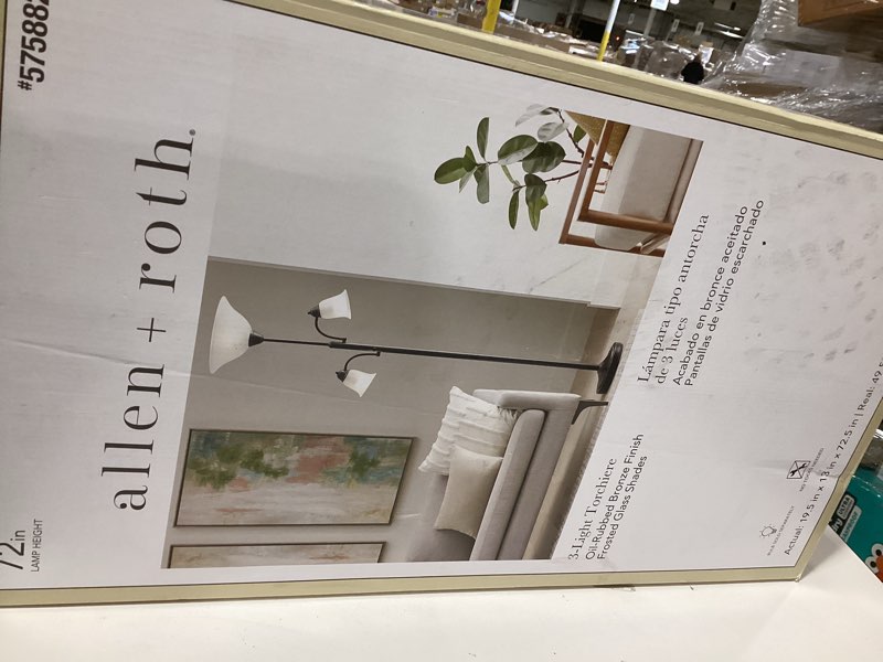  allen + roth 72.5-in oil rubbed bronze multi-head floor lamp