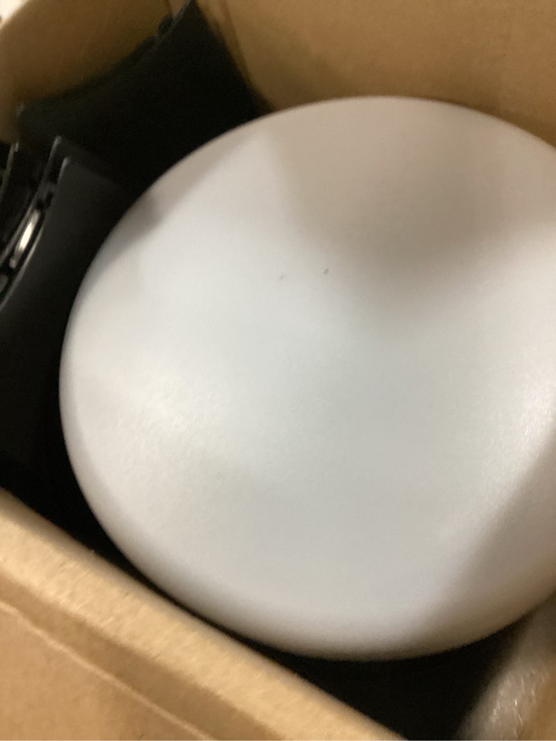 Condition photo showing Good Condition for lanmel 25 inch black flush mount ceiling fan with light and remote, low profile modern ceiling fan, 6 speed, reversible, 3000k-6500k dimmable led, quiet dc motor for indoor outdoor black 25 inch