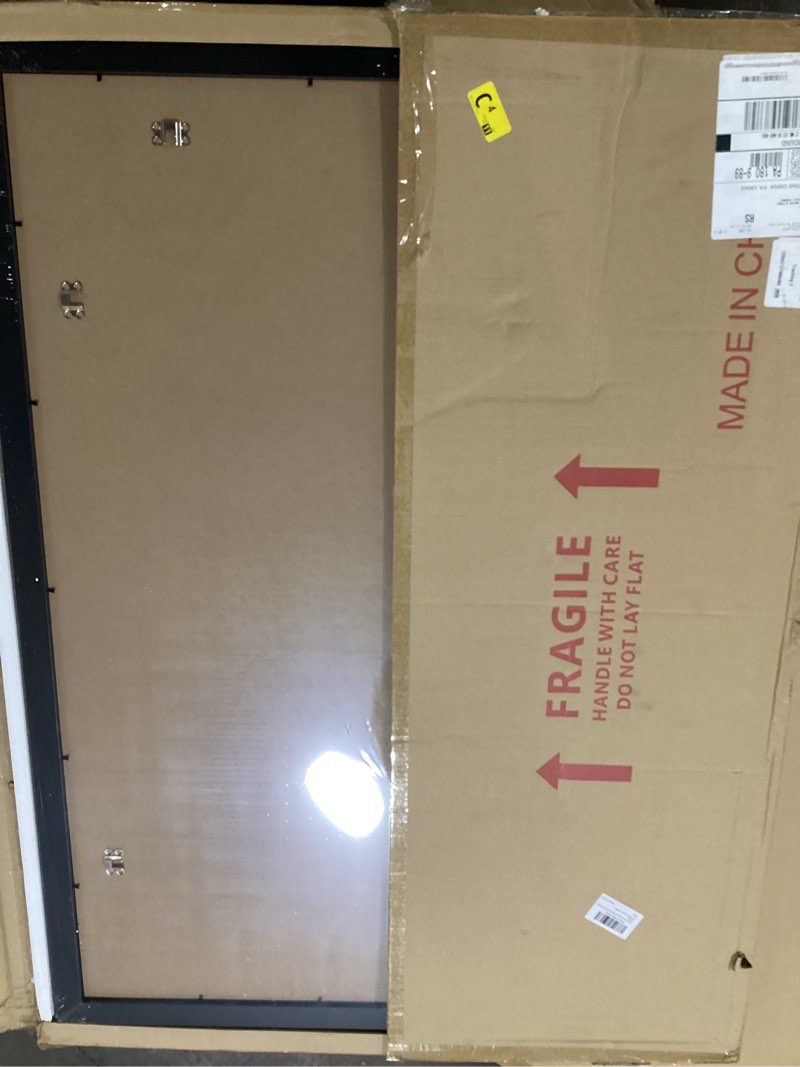 Condition photo showing New/Like New for LaVie Home 30 x 42 Poster Frame Black, Display Pictures 27x40 with Mat or 30x42 Without Mat, Stable and Sturdy Picture Frame and Polished Plexiglass, Horizontal and Vertical Format of The Wall?1 Pack? 30x42 Black