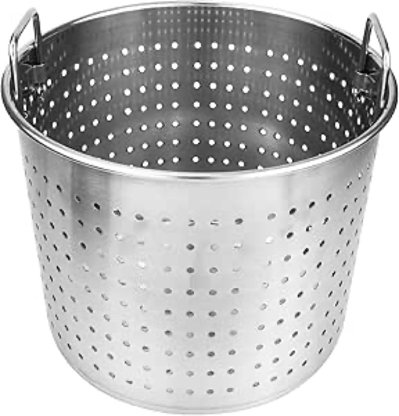 Cesto de acero inoxidable para hervir cangrejos de cangrejo de cangrejo cesta de vapor para cocinar olla olla colador inserto cocina cangrejo camarones mariscos hervir olla cesta de metal con