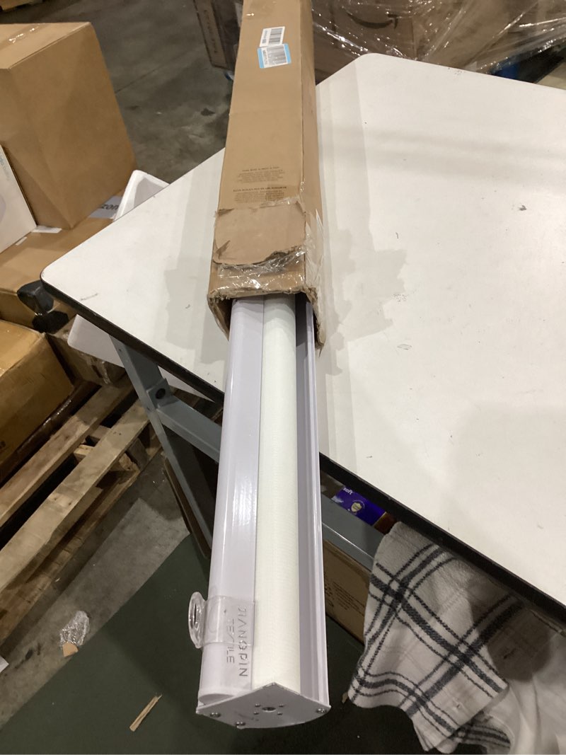 Condition photo showing Good Condition for window blinds dual layer polyester zebra roller light filtering sheer shades window privacy light control for day and night(w42 x h72(inch), white) 42"w x 72"h white