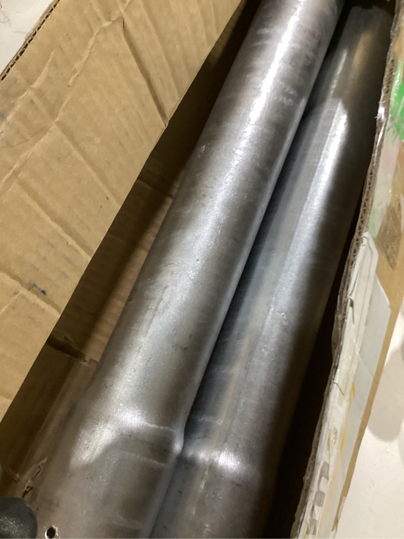 Condition photo showing Good Condition for fence post extension for 2-3/8" od 18" metal posts, heavy duty seamless steel fence height extender, hot-dip galvanized post sleeve riser kit with screws, brackets and caps, pack of 2 18in fence post extension