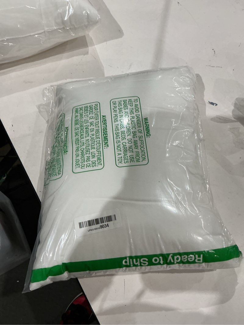 Condition photo showing Good Condition for royale linens 16 x 16 pillow insert - down alternative throw pillows insert - square pillow pack of 1 white - bed & couch pillows - inner cushion for bed, cushion for living room - shams stuffer white - pack of 1 16x16 inch
