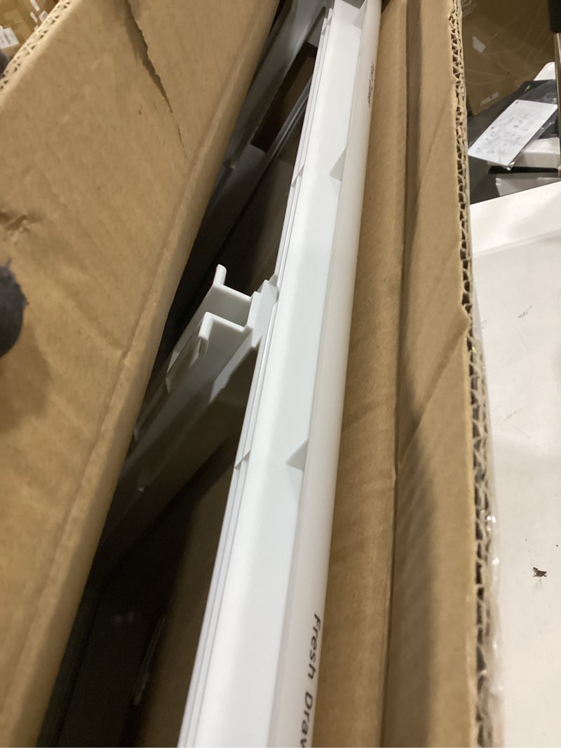 Condition photo showing Good Condition for upgraded 240364787 refrigerator crisper drawer cover with 240350608 crisper glass replacement compatible with frigidaire kenmore refrigerator drawer replacement, fridge crisper pan drawer cover 240364787 drawer cover & 240350608 glass