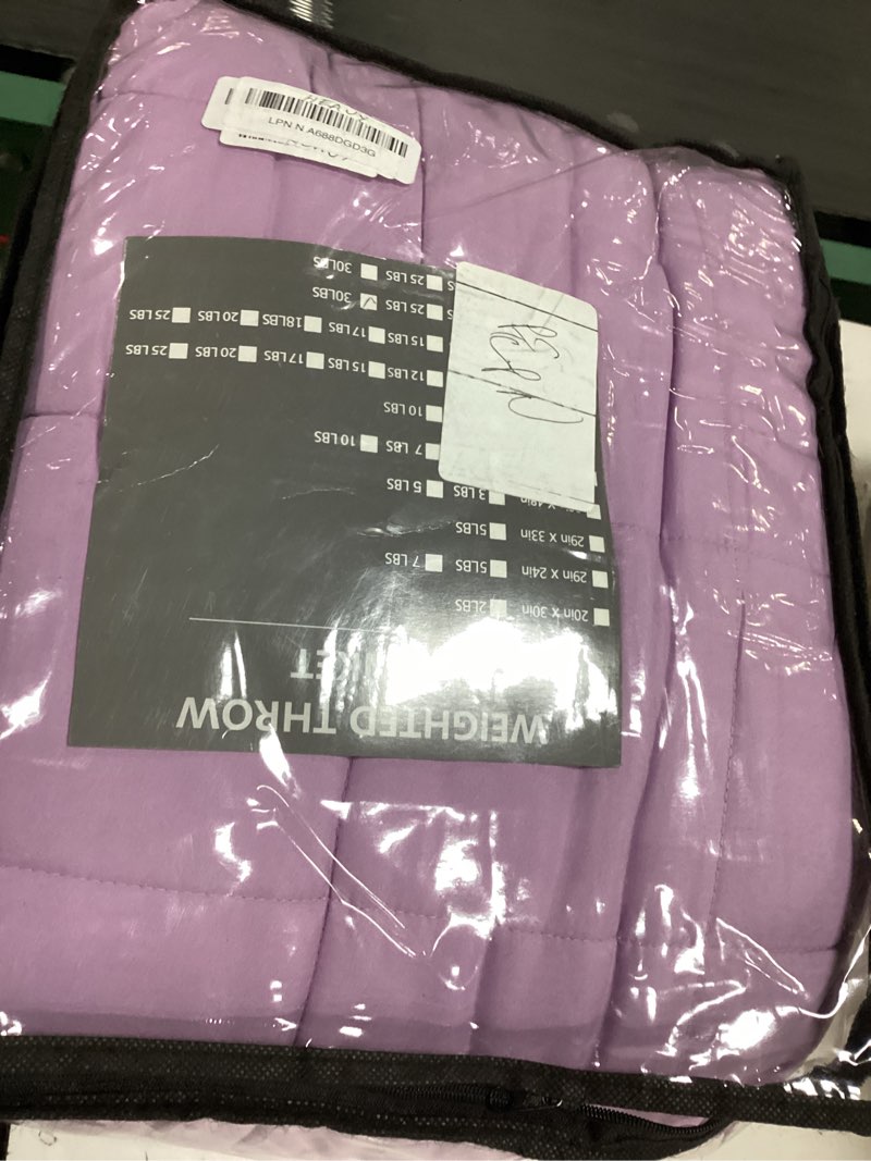 Condition photo showing Good Condition for King Size Weighted Blanket for Adults (30 lbs, 80” x 87”, Purple) Cooling Heavy Blanket for Sleeping Perfect for 290-310 lbs, Breathable Blanket for Adults & Couple All Season, Machine Washable Purple 80X87-30 lbs
