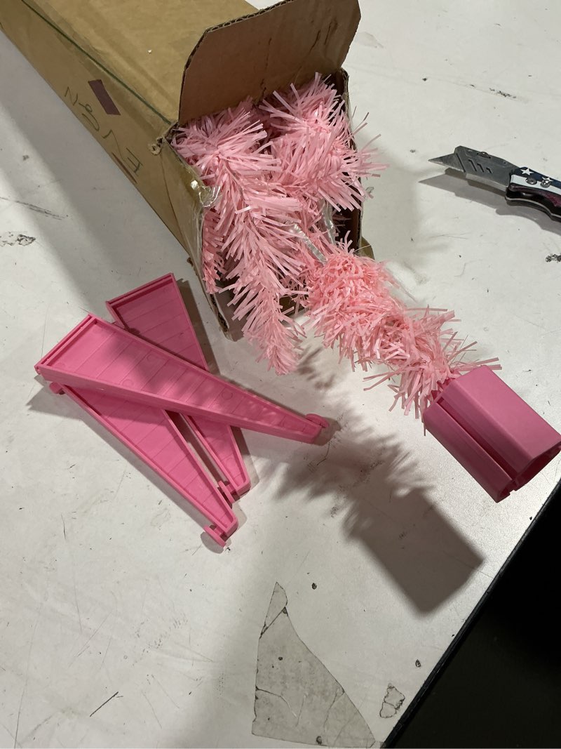 Condition photo showing Good Condition for 3FT Small Christmas Tree?Artificial Christmas Tree for Tabletop?Mini Xmas Tree with 164 Branch Tips, Easy Assembly ?Ideal for Home, Office, Apartment, or Holiday Décor (Pink)