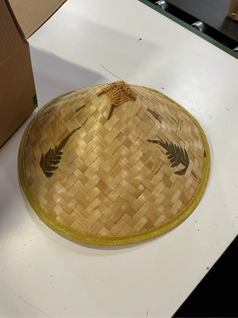 Condition photo showing As Is for japanese takegasa traditional samurai travel bamboo hat dia 430mm