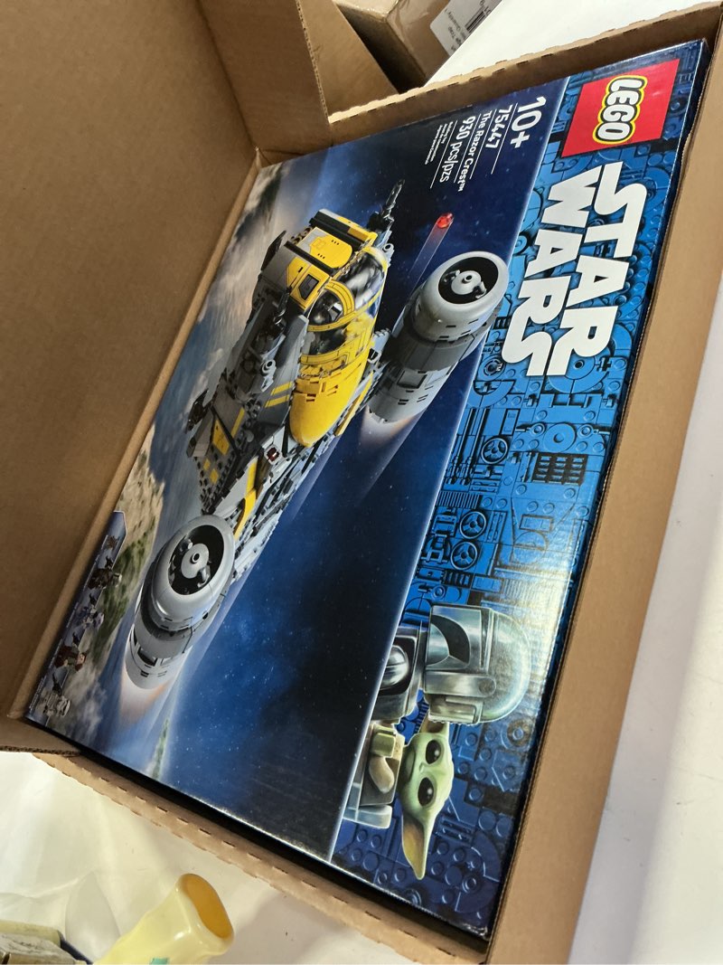 Condition photo showing New/Like New for lego star wars: the mandalorian and grogu the razor crest building toy - build and display set for boys & girls, ages 10+ - star wars gifts for birthdays & fans - 75447