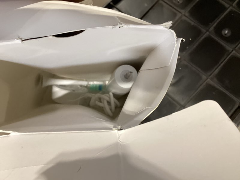Condition photo showing Good Condition for philips sonicare 4100 series electric toothbrush - sonic toothbrush with advanced sonic technology, pressure sensor, two intensity settings, smartimer & quadpacer, white, model hx3681/23 1 count (pack of 1) white